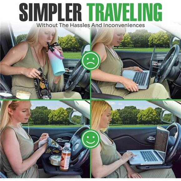 Auto Steering Wheel Desk, Car Travel Table - Picture 6 of 6